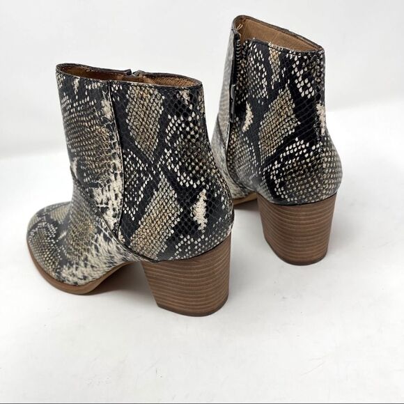 Madewell Snake Leather Embossed Ankle Boot Size 9 - Picture 7 of 10